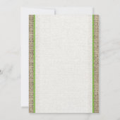 Lime Green Lace Bridal Shower Invitations Kaart (Achterkant)