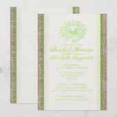 Lime Green Lace Bridal Shower Invitations Kaart (Voorkant / Achterkant)