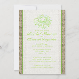 Lime Green Lace Bridal Shower Invitations Kaart