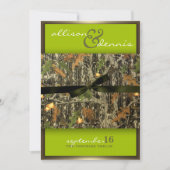 Lime Green - Lavish Camo Wedding Invitations Kaart (Voorkant)