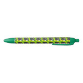 Lime Green Lawn Bowls Pattern Blauwe Inkt Pen (Bodem)
