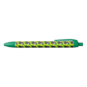Lime Green Lawn Bowls Pattern Blauwe Inkt Pen (Bovenkant)