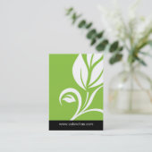 Lime Green Leaf Salon Spa Gift Kaart Certificaat (Staand voorkant)
