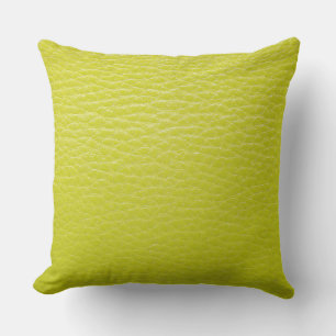 Lime Green Leather Look Print Kussen