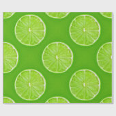 Lime Green Lemon Fruit Slice Cadeaupapier (Vlak)