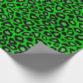 Lime Green Leopard Animal Print Cadeaupapier (Hoek)