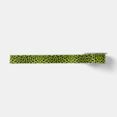 Lime Green Leopard Animal Print Ribbon Satijnen Lint (Voorkant)