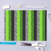 Lime Green Leopard en Zebra Animal Print Tissuepapier (Craft)