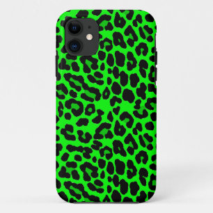 Lime green Leopard Print Punk Gothic Case-Mate iPhone Case