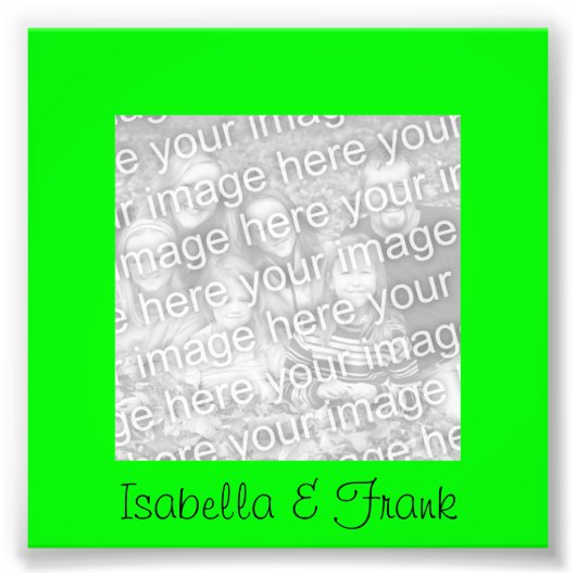 Lime Green Lijst Foto Afdruk (Voorkant)