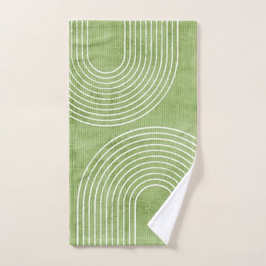 Lime Green Linen minimalist Bad Handdoek (Handdoek)