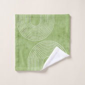 Lime Green Linen minimalist Bad Handdoek (Wasdoekje)