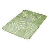 Lime Green Linen minimalist Badmat (Gekanteld)
