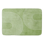 Lime Green Linen minimalist Badmat (Voorkant)