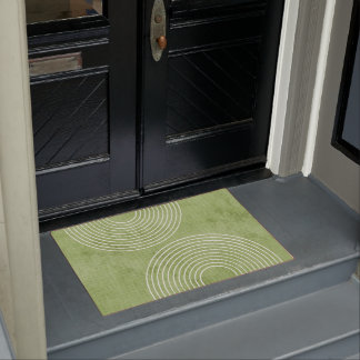Lime Green Linen minimalist Deurmat