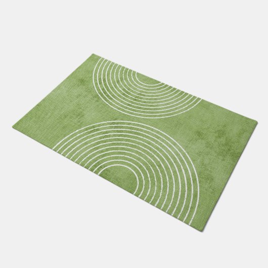 Lime Green Linen minimalist Deurmat (Schuin)