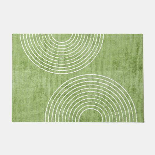 Lime Green Linen minimalist Deurmat (Voorkant)