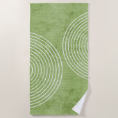 Lime Green Linen minimalist Strandlaken (Voorkant)