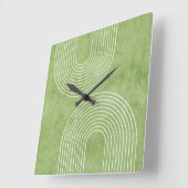 Lime Green Linen minimalist Vierkante Klok (Hoek)