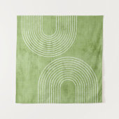 Lime Green Linen minimalist Wandkleed (Voorkant)