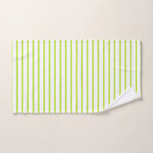 Lime Green Lines White Bad Handdoek (Handdoek)
