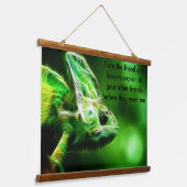 Lime Green Lizard Hangend Wandkleed (Gebogen)