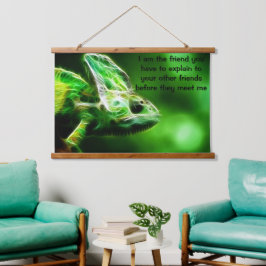 Lime Green Lizard Hangend Wandkleed