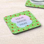 Lime Green LOVE Bier Onderzetter (Linkerzijde)