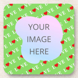 Lime Green LOVE Bier Onderzetter