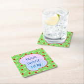 Lime Green LOVE Kartonnen Onderzetters (Insitu)