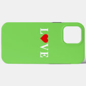 Lime Green LOVE Modern Case-Mate iPhone Case (Achterkant (horizontaal))