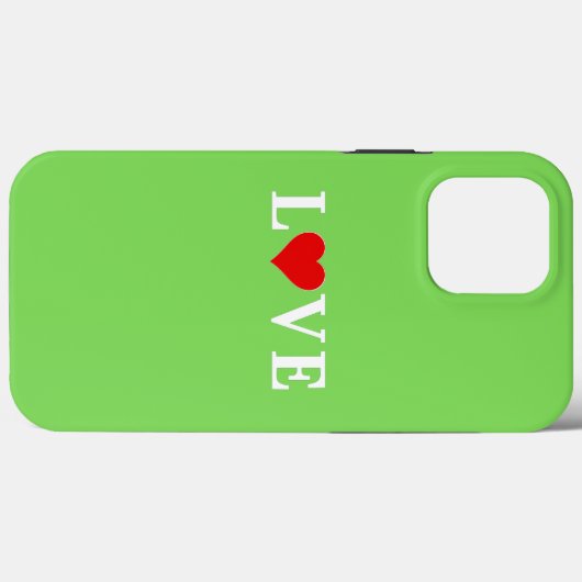 Lime Green LOVE Modern Case-Mate iPhone Case (Achterkant (horizontaal))
