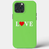 Lime Green LOVE Modern Case-Mate iPhone Case (Achterkant)