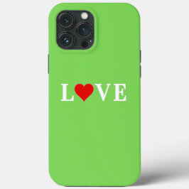 Lime Green LOVE Modern Case-Mate iPhone Case