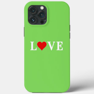 Lime Green LOVE Modern Case-Mate iPhone Case