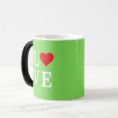 Lime Green LOVE Modern Stijlvol Magische Mok (Voorkant links)