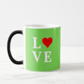 Lime Green LOVE Modern Stijlvol Magische Mok (Links)