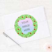 Lime Green LOVE Ronde Sticker (Envelop)