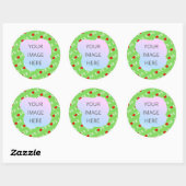 Lime Green LOVE Ronde Sticker (Vel)