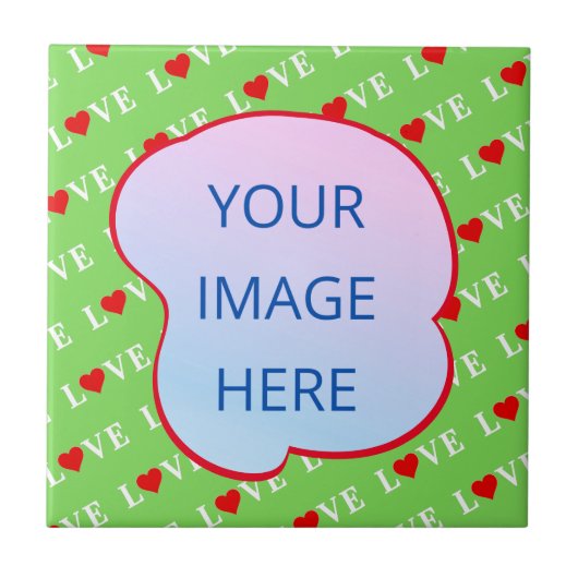 Lime Green LOVE Tegeltje (Voorkant)