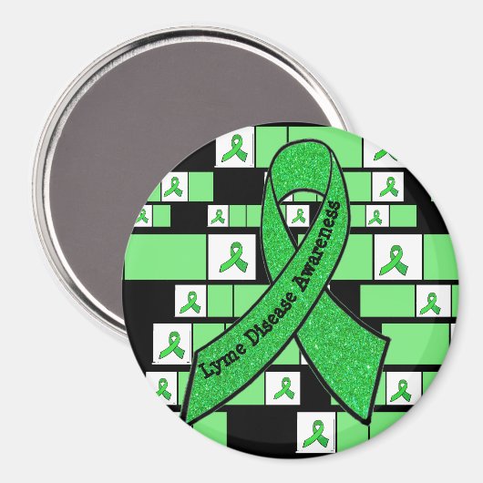 Lime Green Lyme Disease Awareness Magnet (Voorkant / Achterkant)