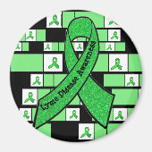 Lime Green Lyme Disease Awareness Magnet (Voorkant)