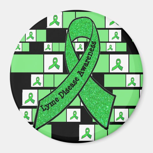Lime Green Lyme Disease Awareness Magnet (Voorkant)