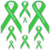 [Lime Green] Lyme, MD, Lymfoom Awareness Ribbon Sticker (Voorkant)