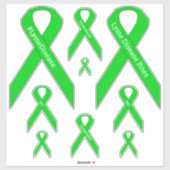 [Lime Green] Lyme, MD, Lymfoom Awareness Ribbon Sticker (Vel)