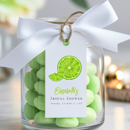 Lime Green Main Squeeze Bridal Shower Favor Tag Cadeaulabel