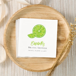 Lime Green Main Squeeze Bridal Shower Paper Napkin Servet