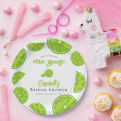 Lime Green Main Squeeze Bridal Shower Paper Plates Papieren Bordje (Feest)