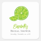Lime Green Main Squeeze Bridal Shower Stickers (Voorkant)