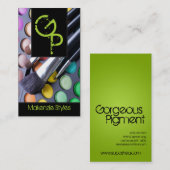 Lime Green Make Up Artist Palette Visitekaartje (Voorkant / Achterkant)